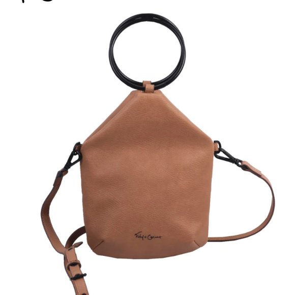NWOT Foley + Corinna JITNIE RING BAG IN TAN Vegan Leather Crossbody Purs… - Picture 2 of 12
